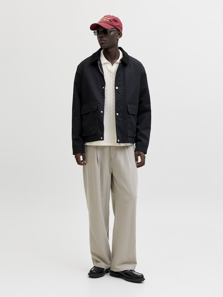 JACK&JONES STRIK POLO - GRÅ/BEIGE