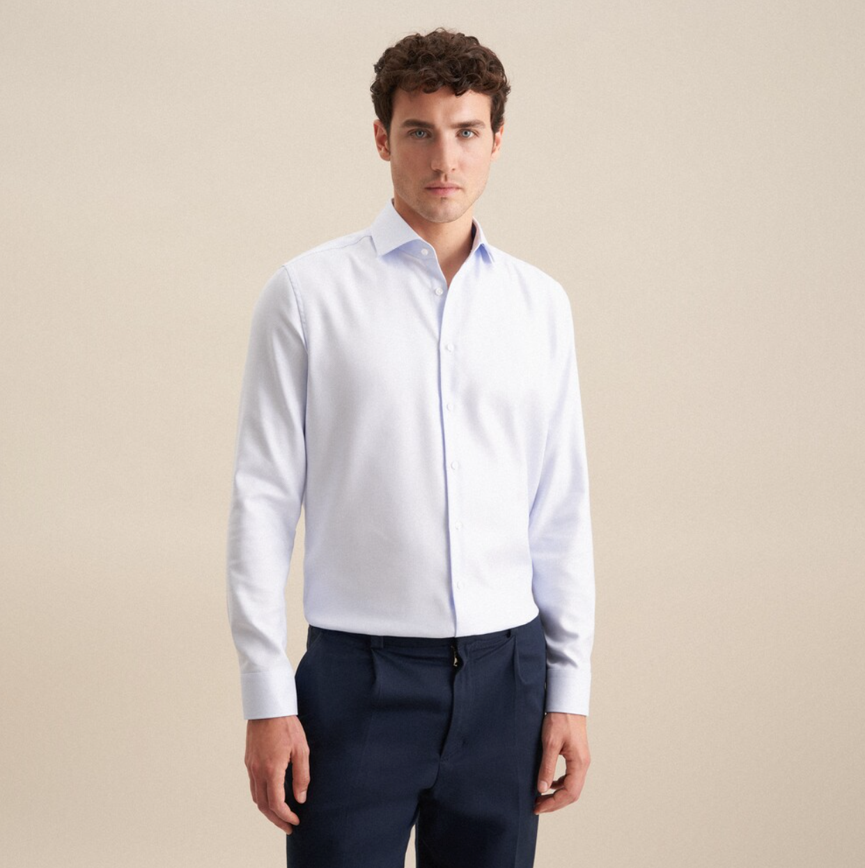 SKJORTE SEIDENSTICKER - LYS BLÅ