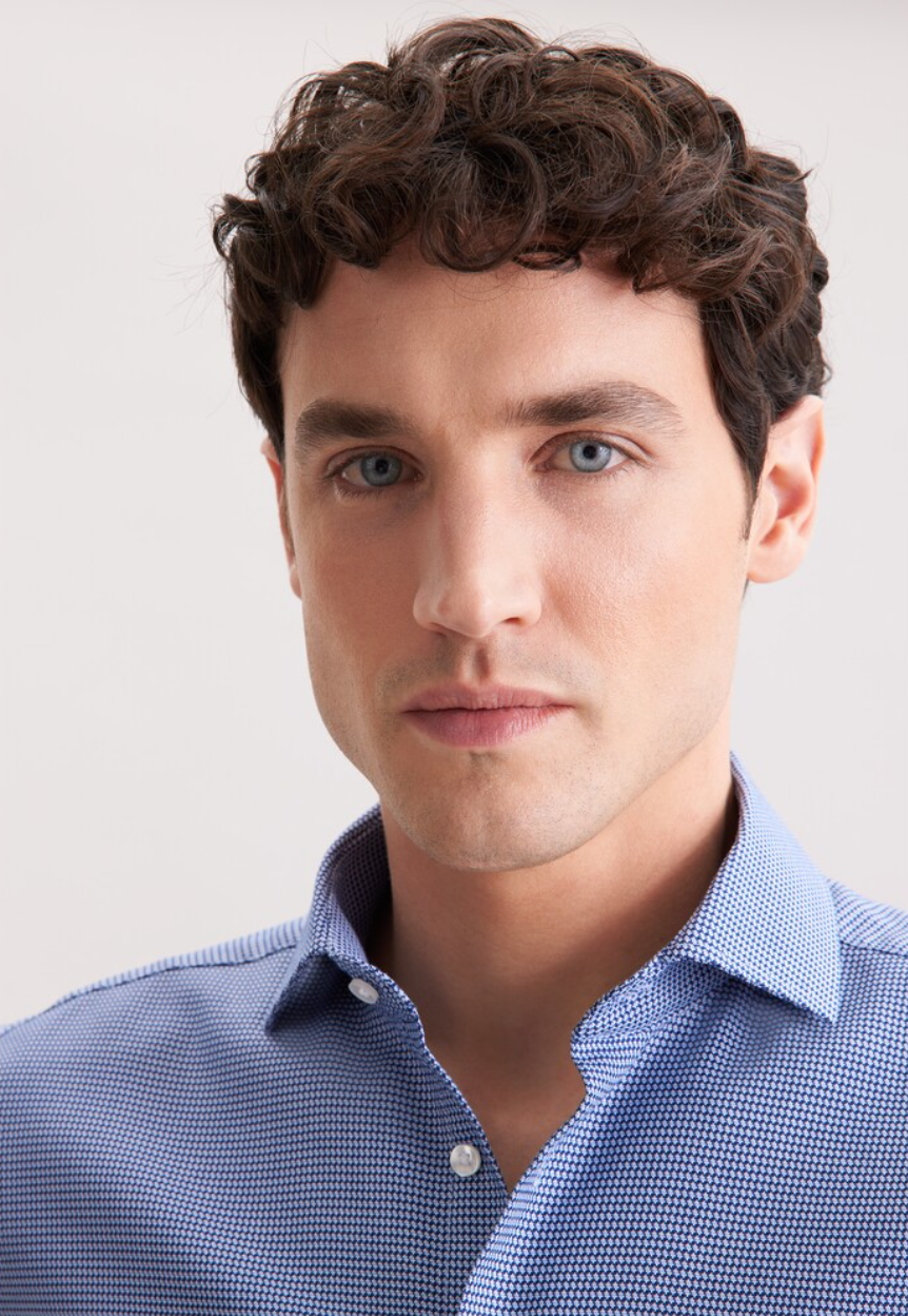 SKJORTE SEIDENSTICKER - BLÅ