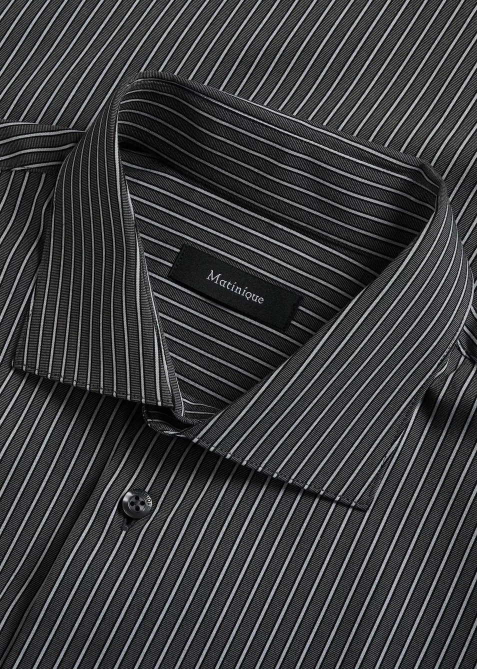 MATINIQUE SKJORTE - MARC - GRÅ STRIB