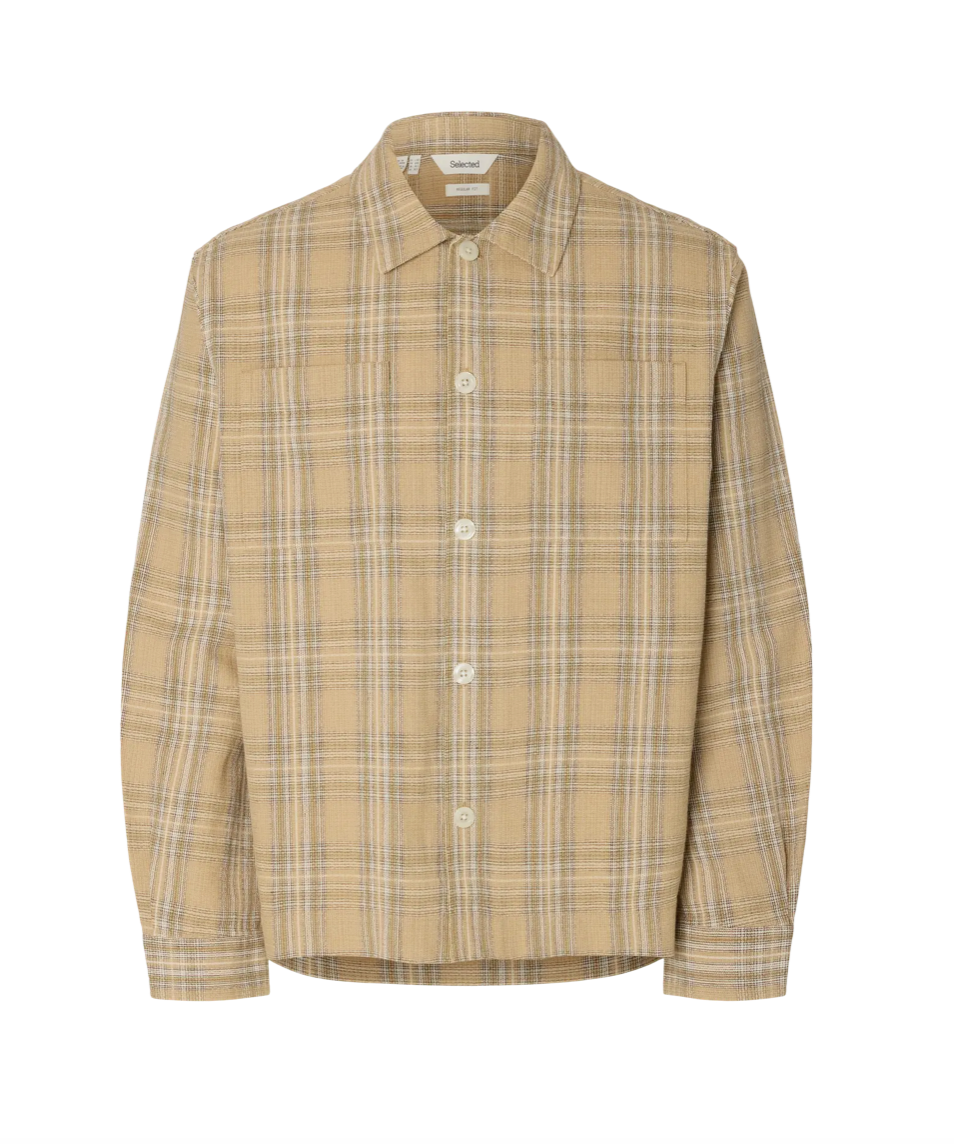 SELECTED OVERSHIRT - BRUN TERN