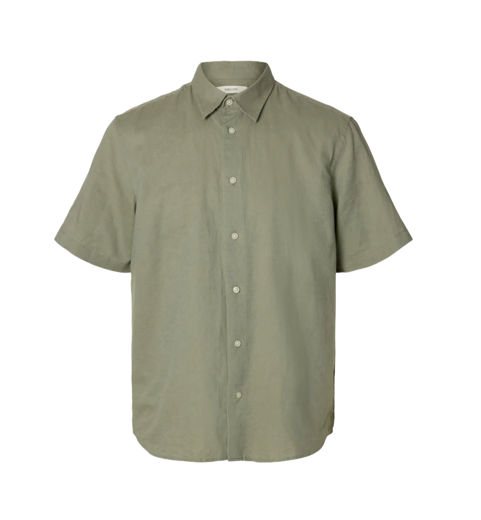 JACK&JONES SKJORTE - SEAN - GRØN