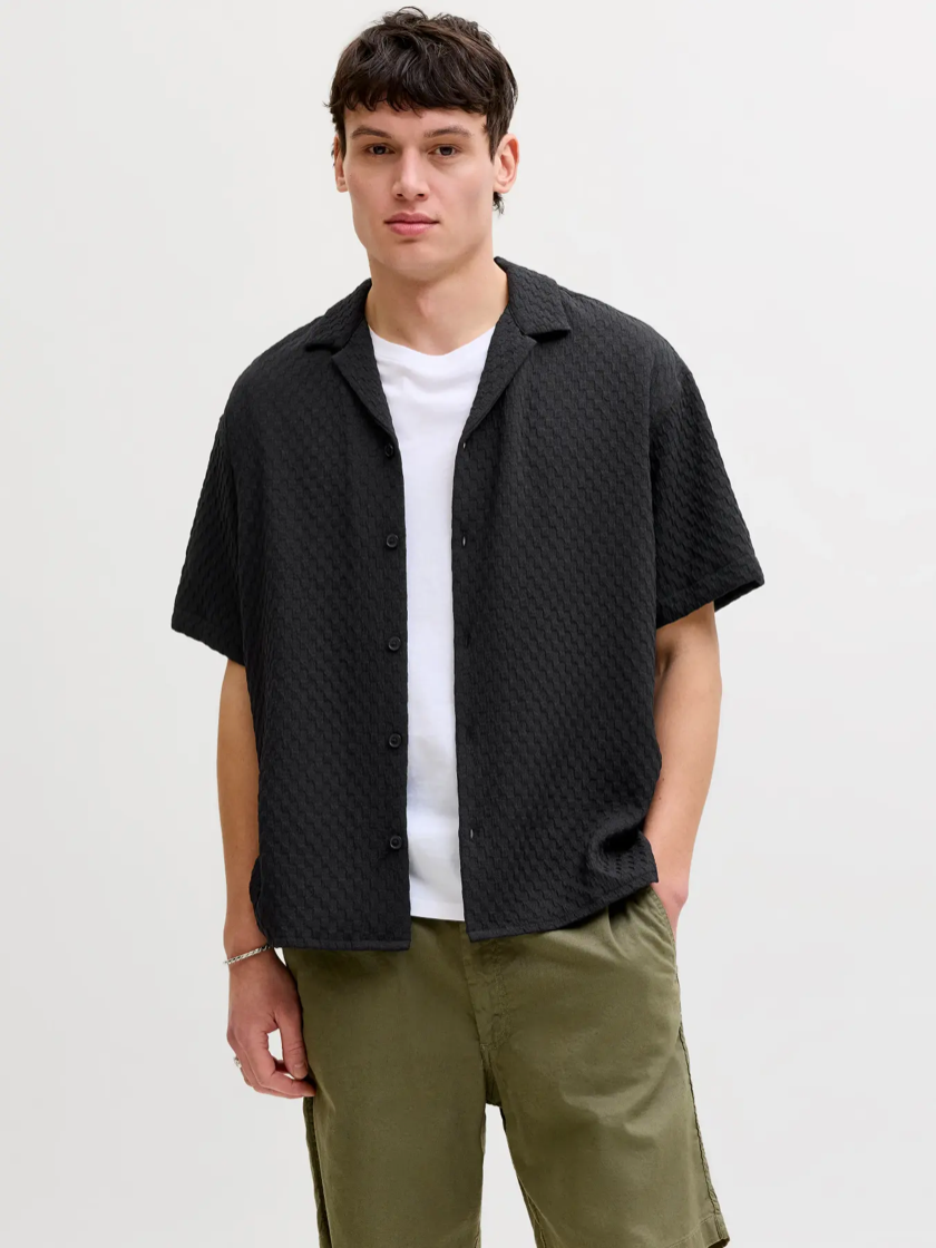 JACK&JONES SKJORTE - SEAN - SORT