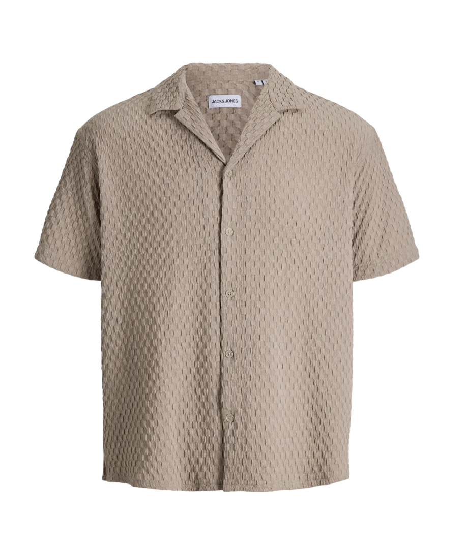 JACK&JONES SKJORTE - SEAN - BEIGE