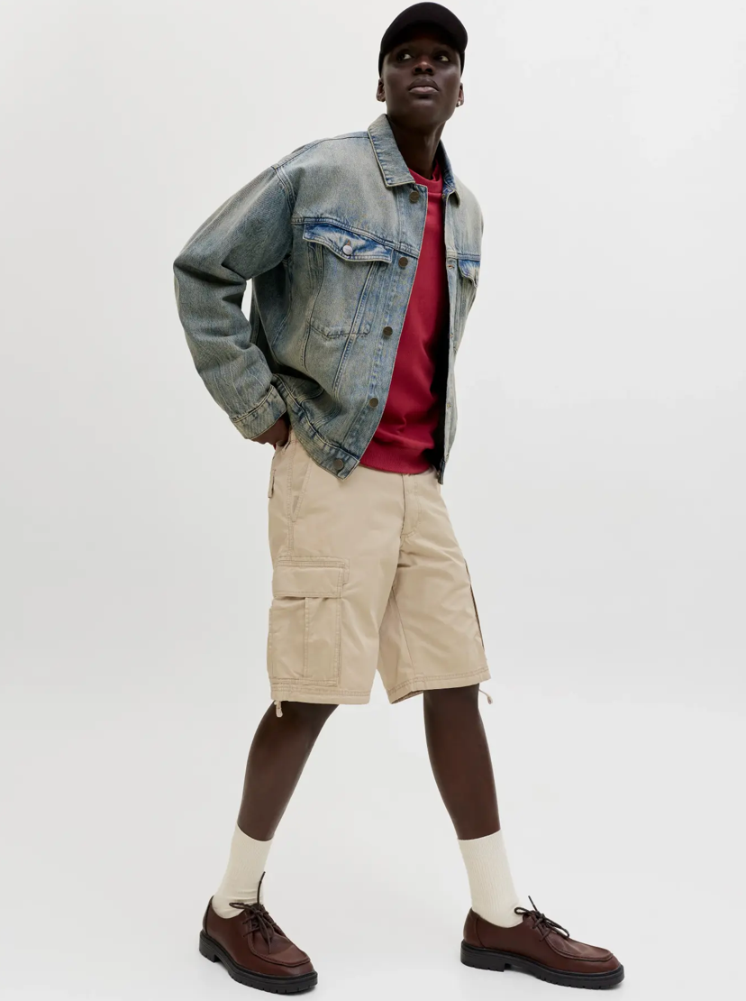 JACK&JONES CARGO SHORTS - BEIGE